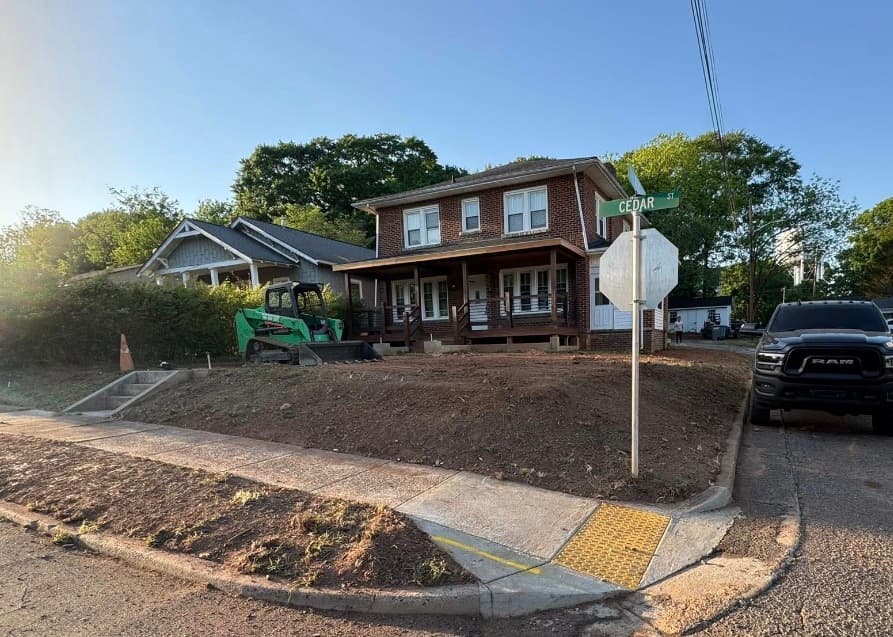 Graded and cleared land