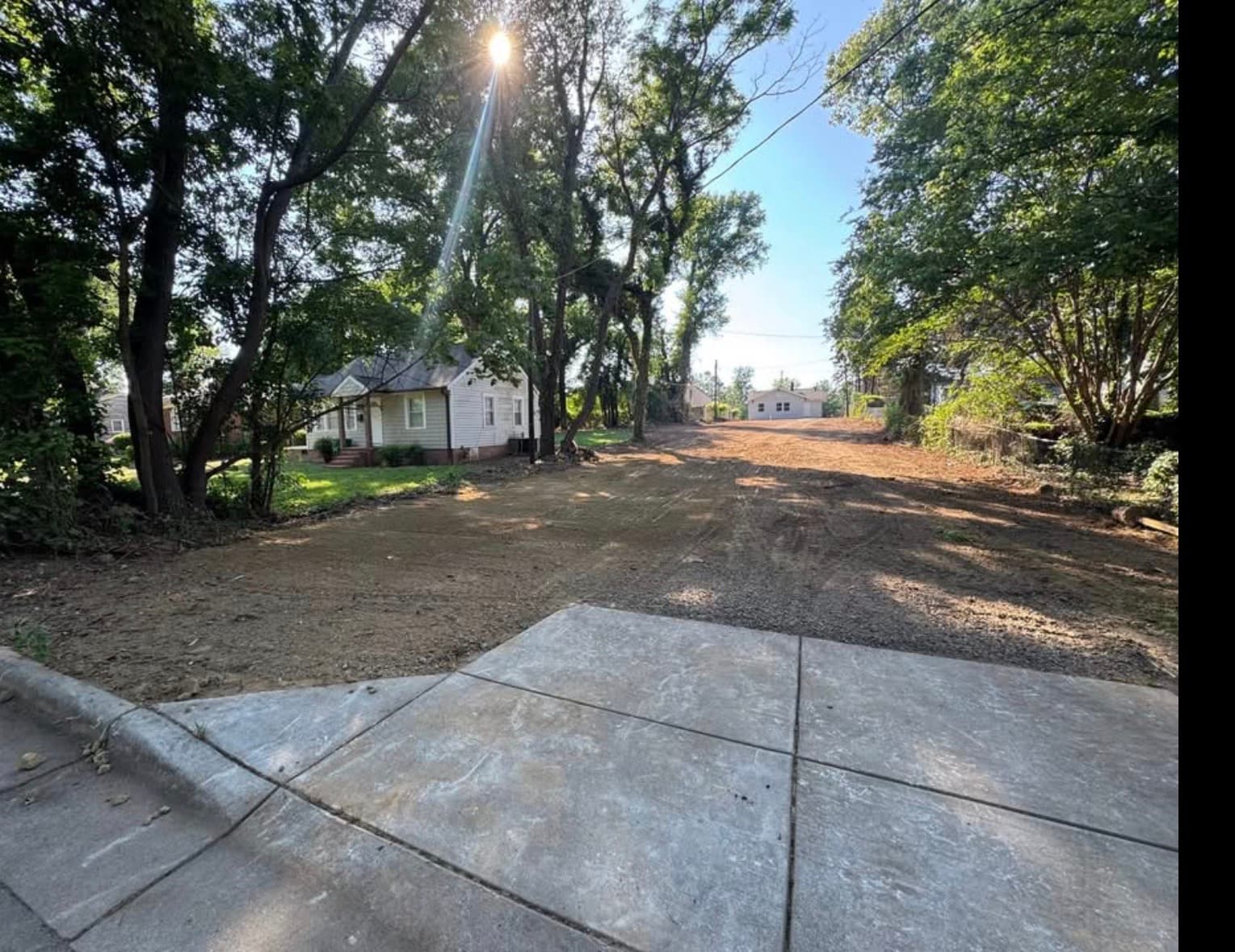 Land graded & leveled